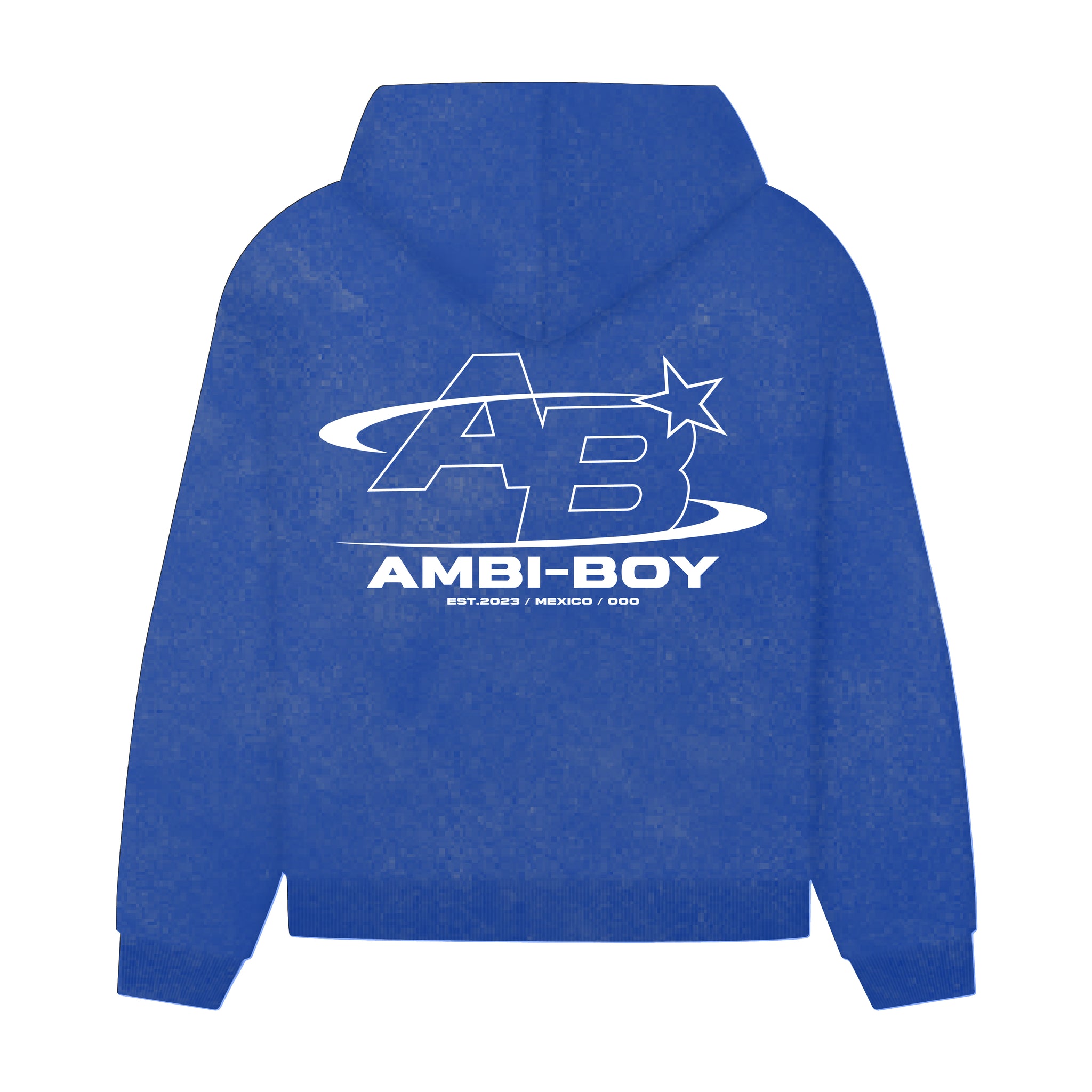 HOODIE ACID WASH AZUL - AB STAR