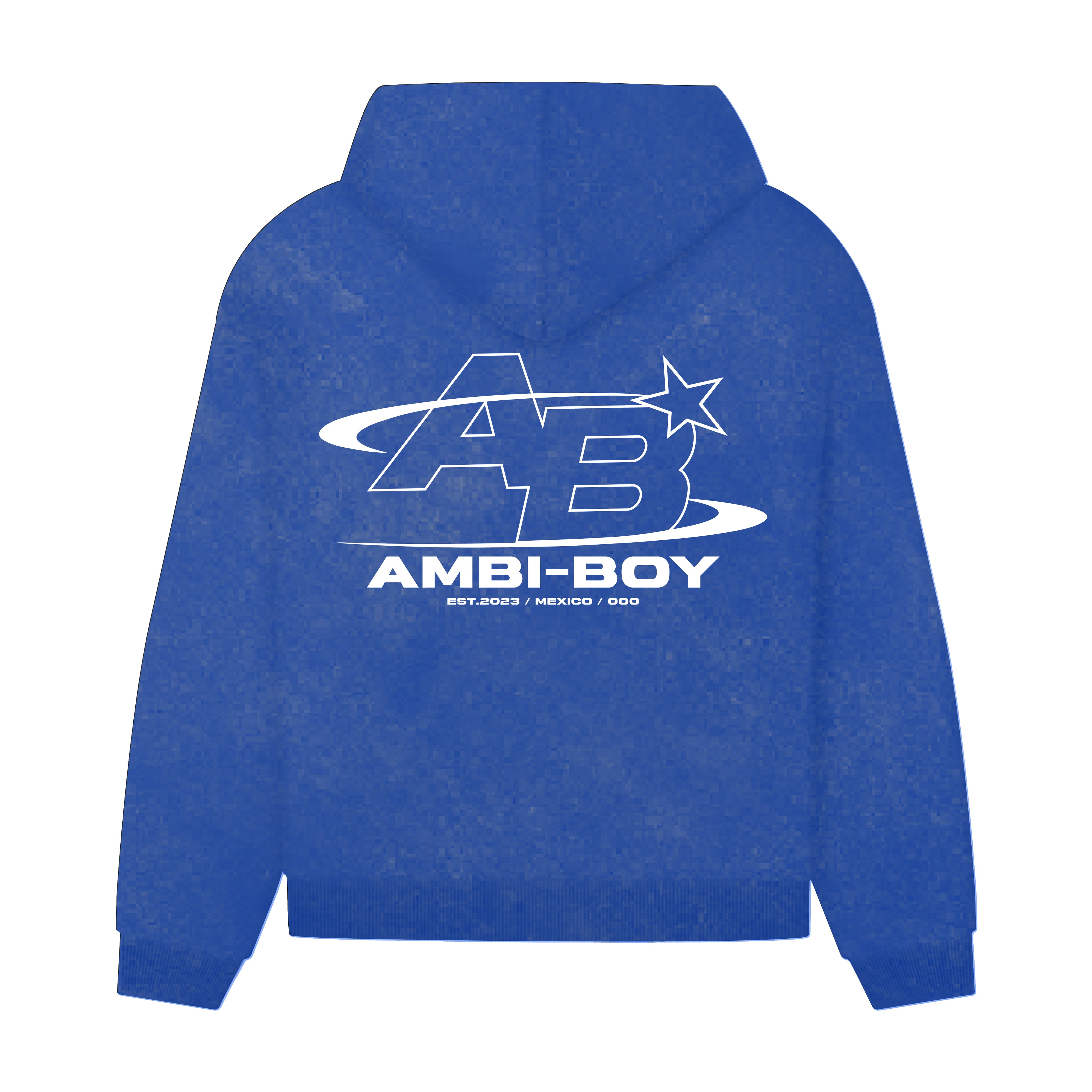 HOODIE ACID WASH AZUL - AB STAR
