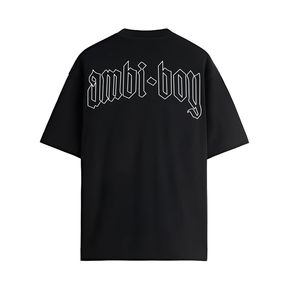 PLAYERA NEGRA - AMBI BOY ARCO CONTORNO BLANCO