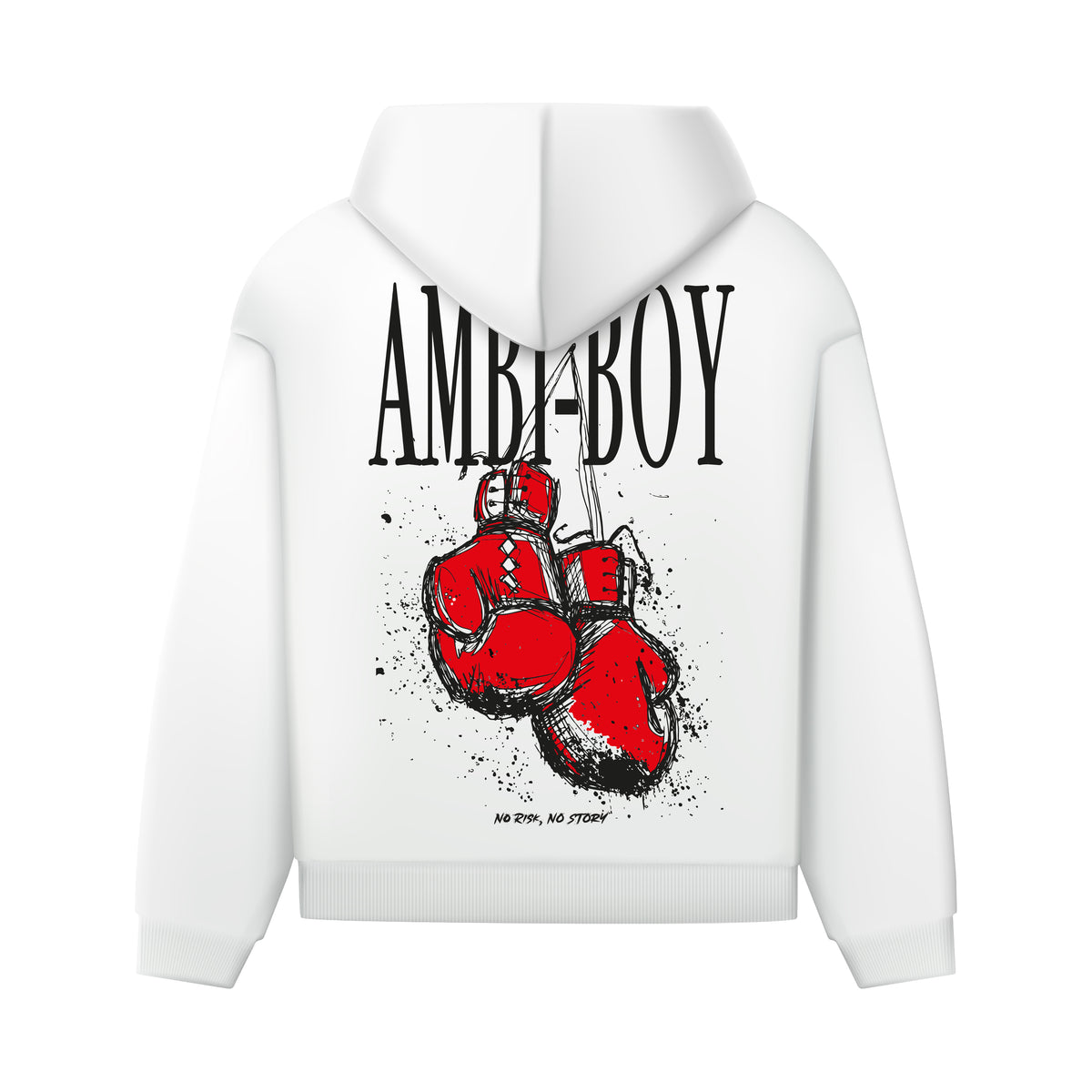 HOODIE BLANCA - NO RISK NO STORY