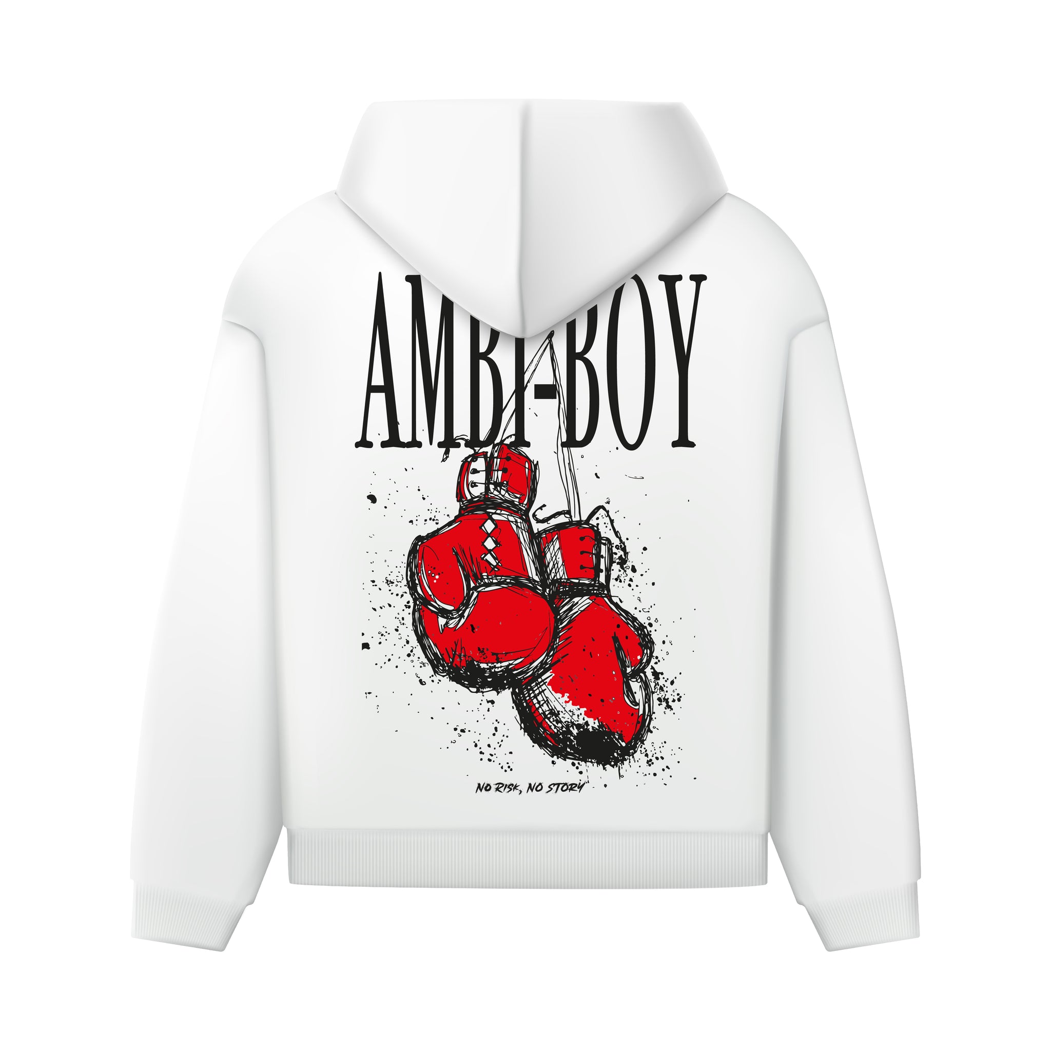 HOODIE BLANCA - NO RISK NO STORY