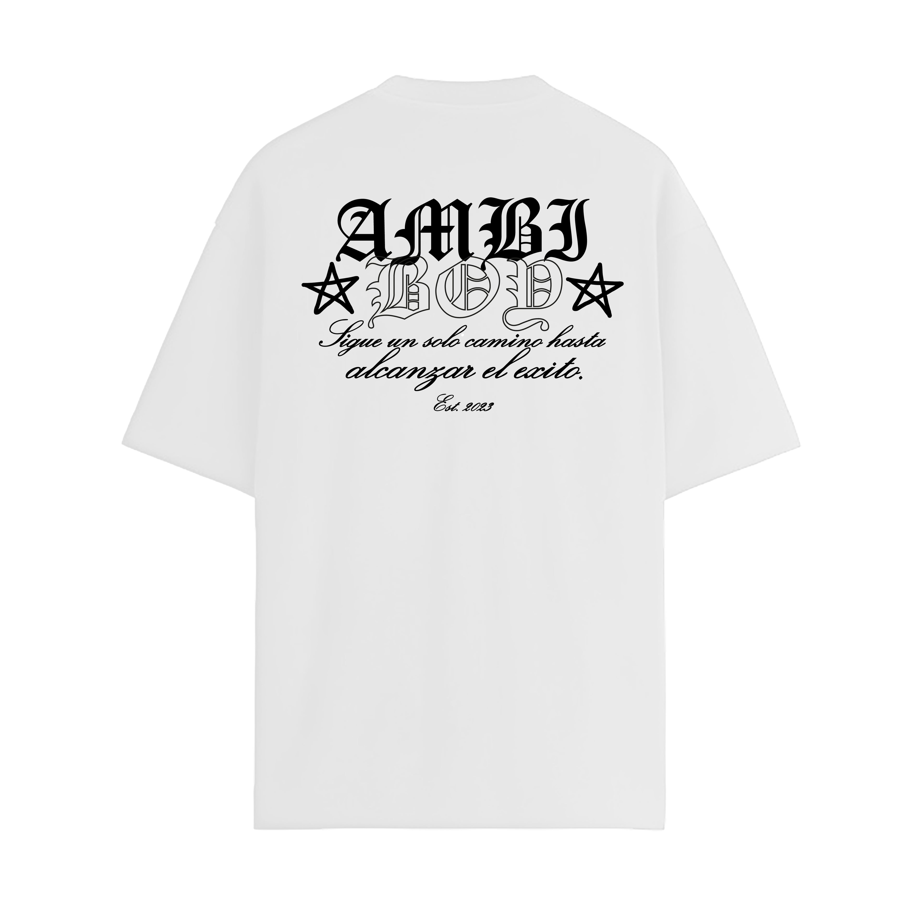 PLAYERA BLANCA - SIGUE UN SOLO CAMINO ESTRELLAS