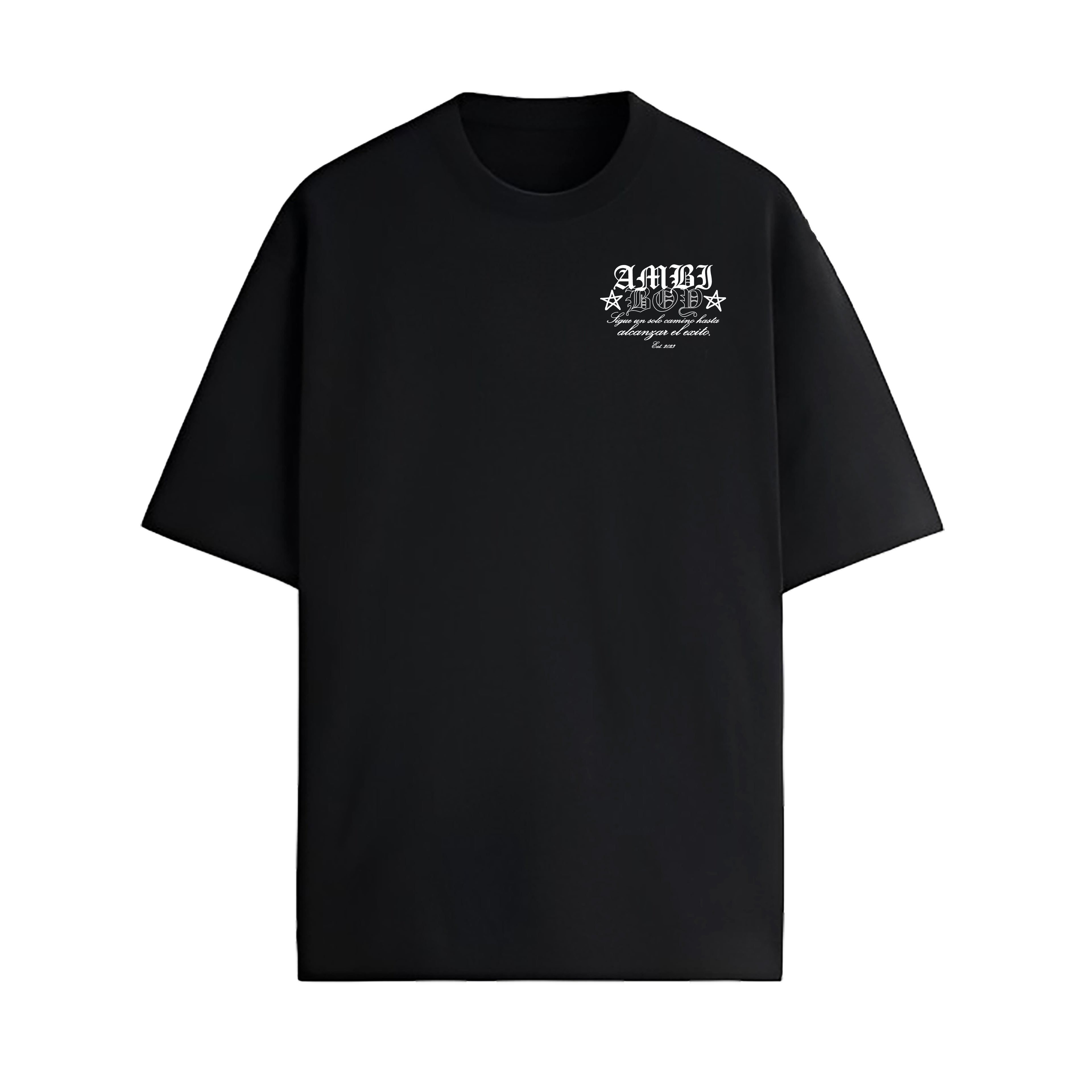 PLAYERA NEGRA - SIGUE UN SOLO CAMINO ESTRELLAS