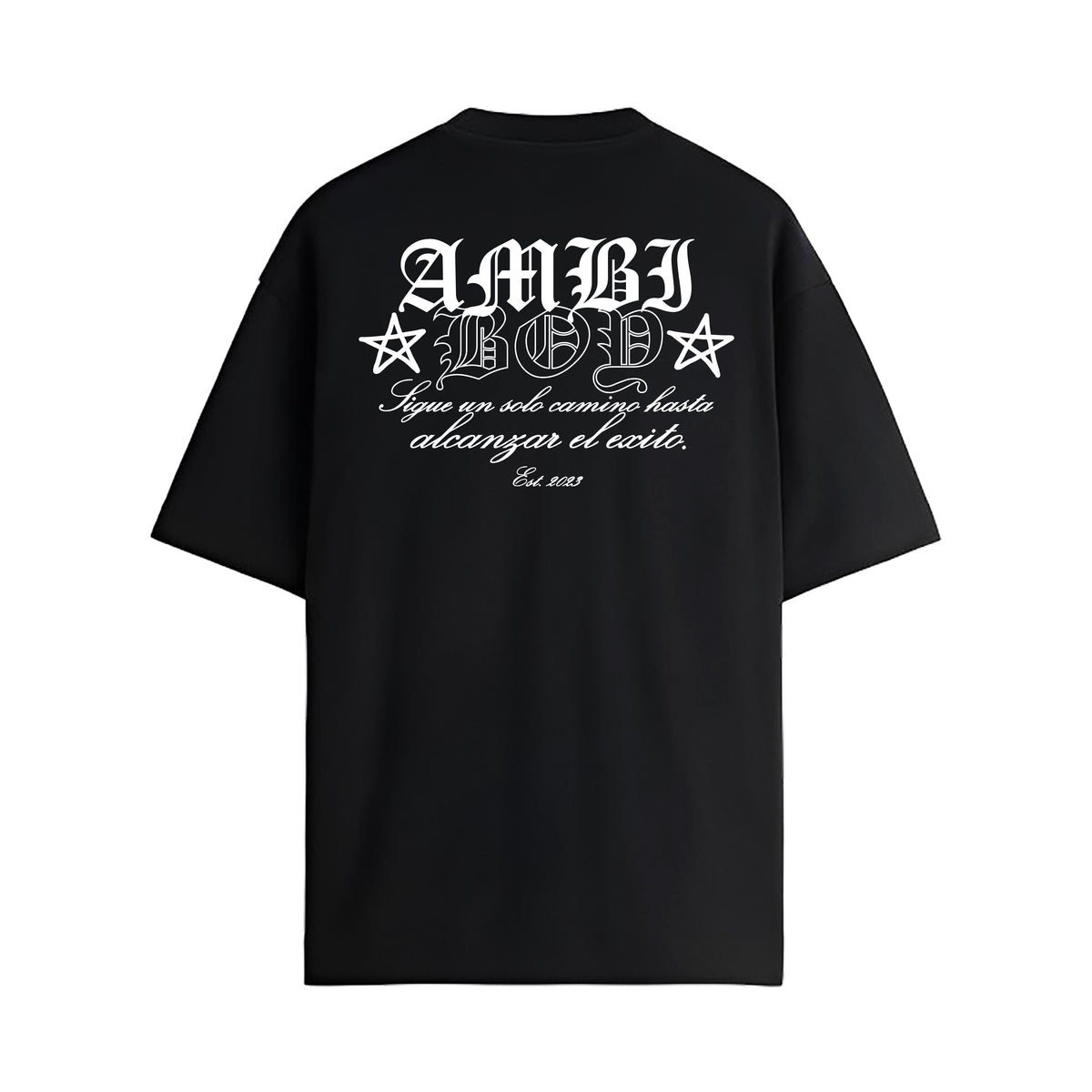 PLAYERA NEGRA - SIGUE UN SOLO CAMINO ESTRELLAS