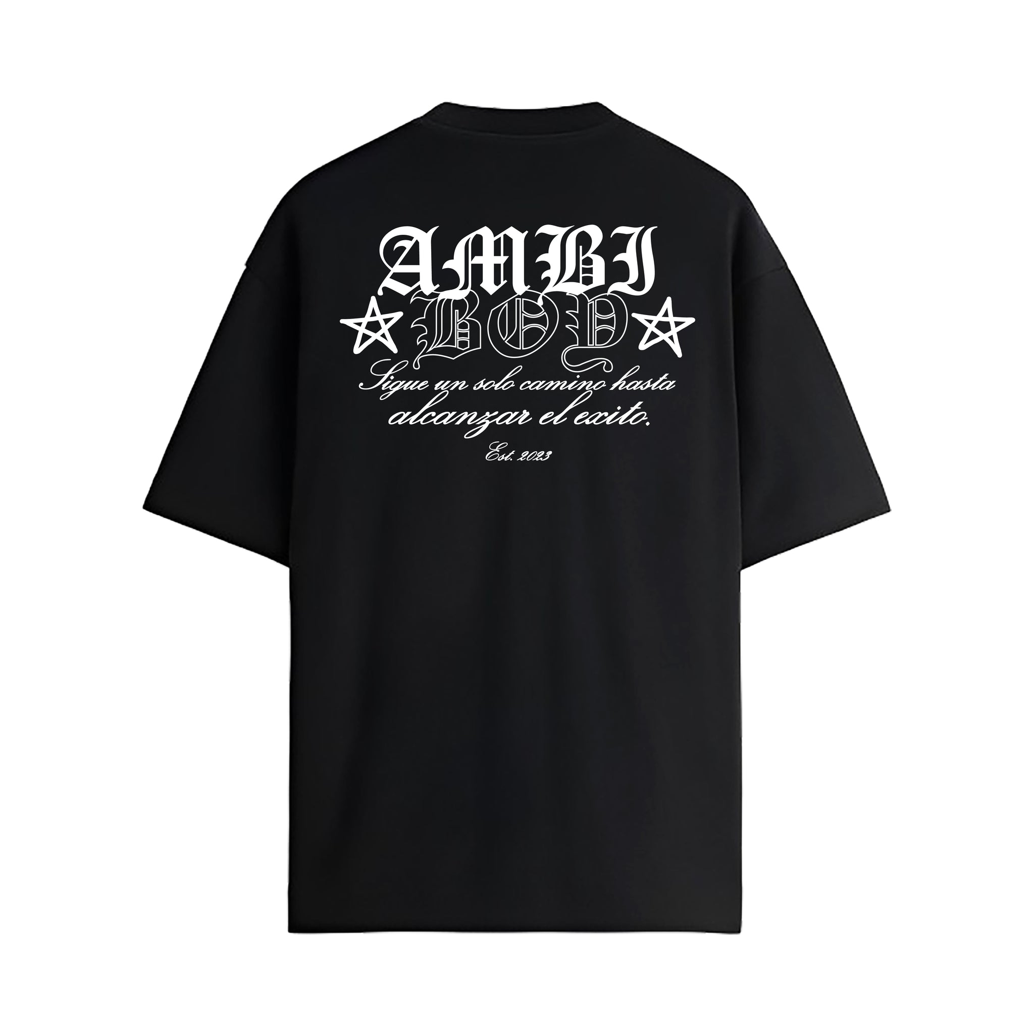 PLAYERA NEGRA - SIGUE UN SOLO CAMINO ESTRELLAS