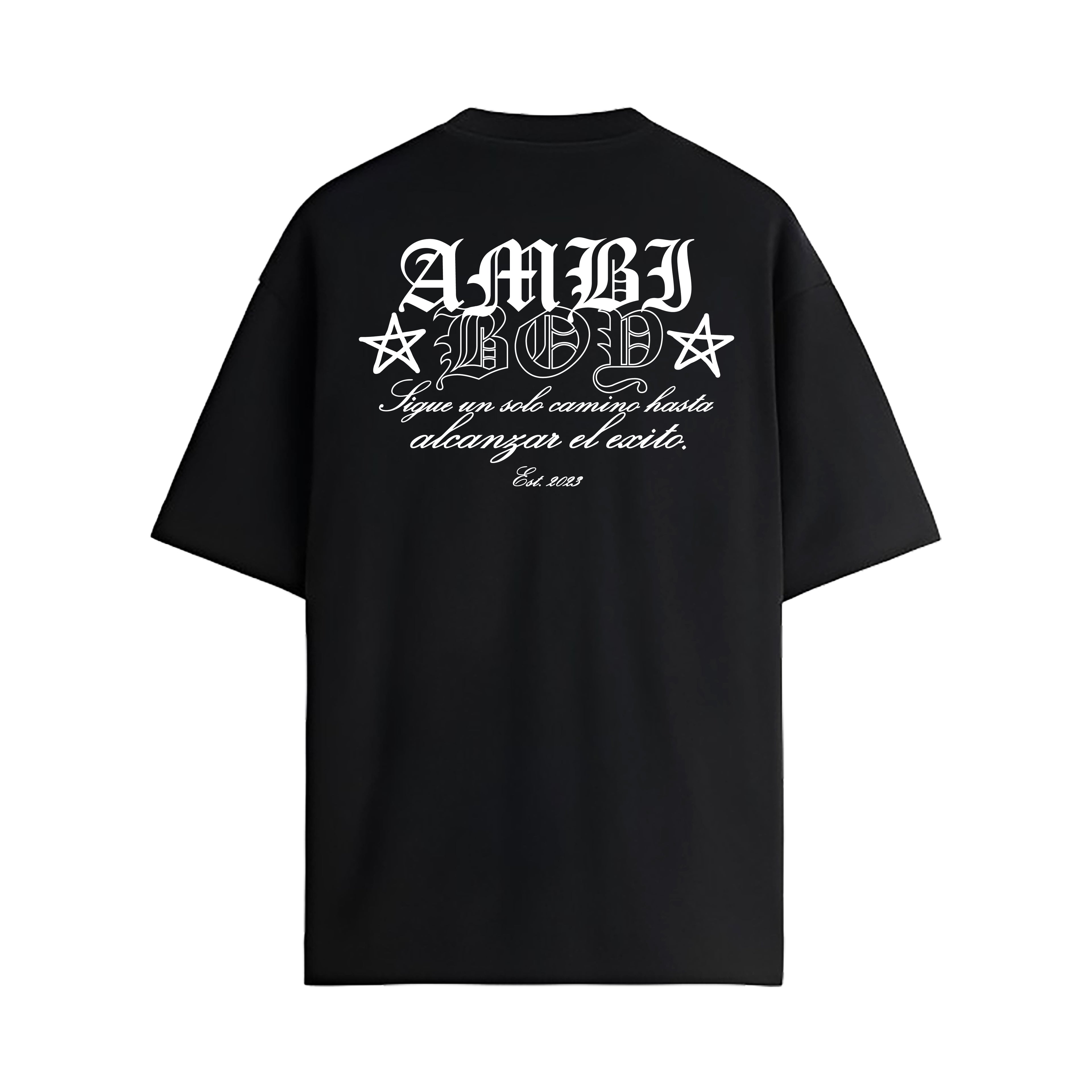 PLAYERA NEGRA - SIGUE UN SOLO CAMINO ESTRELLAS