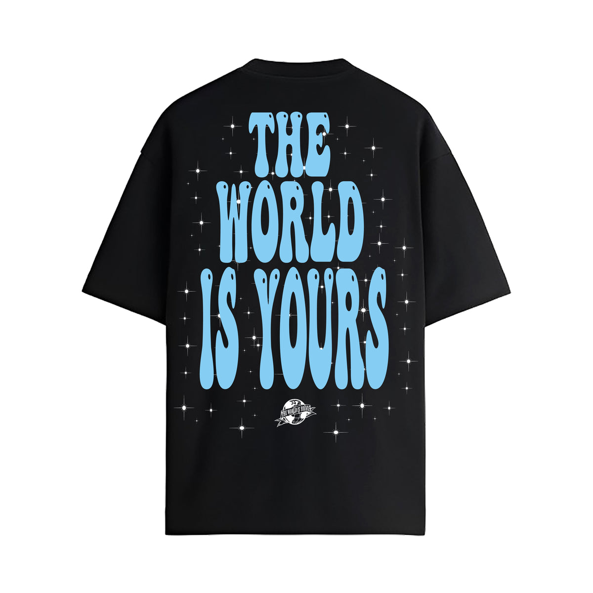 PLAYERA NEGRA - THE WORLD IS YOURS AZUL