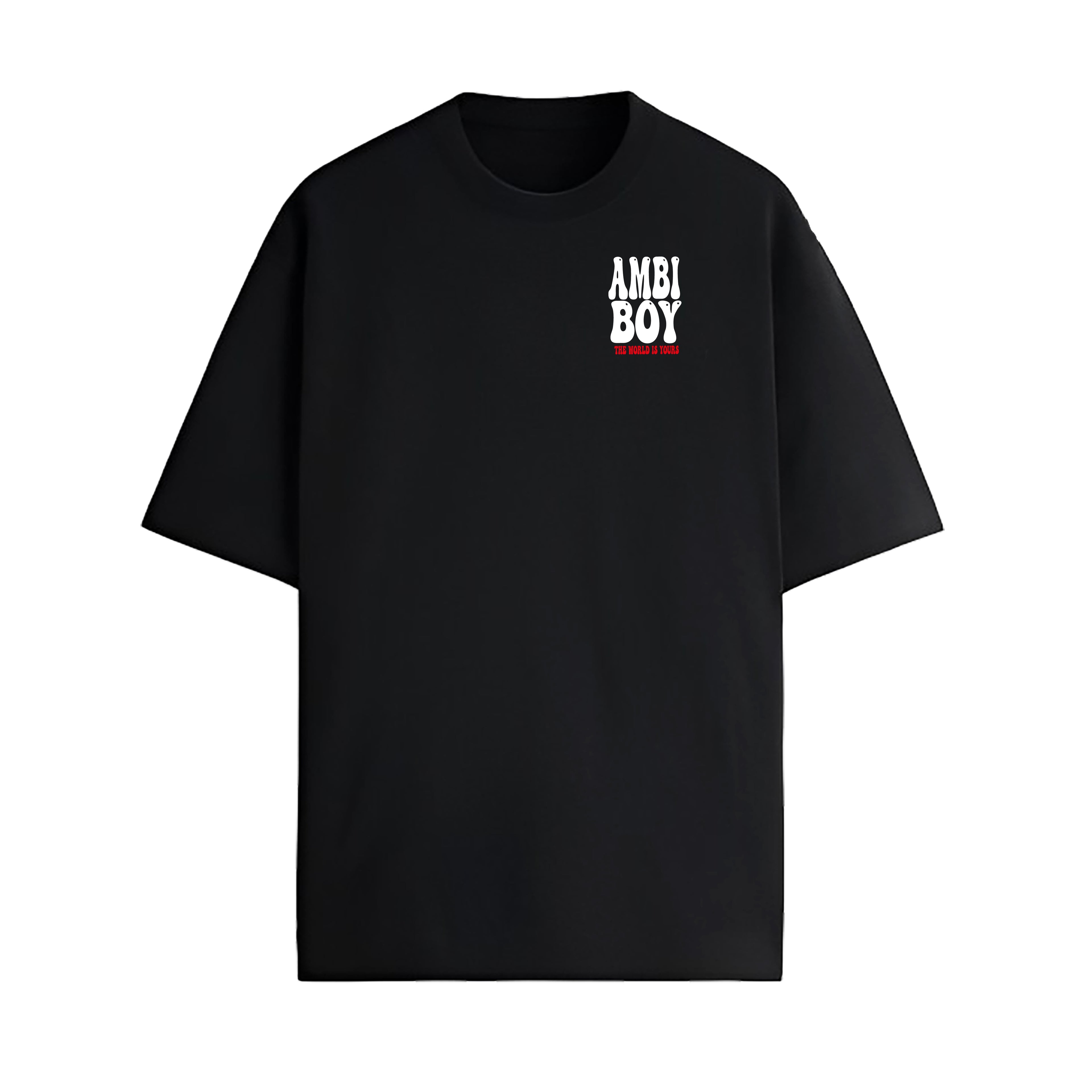 PLAYERA NEGRA - THE WORLD IS YOURS ROJO